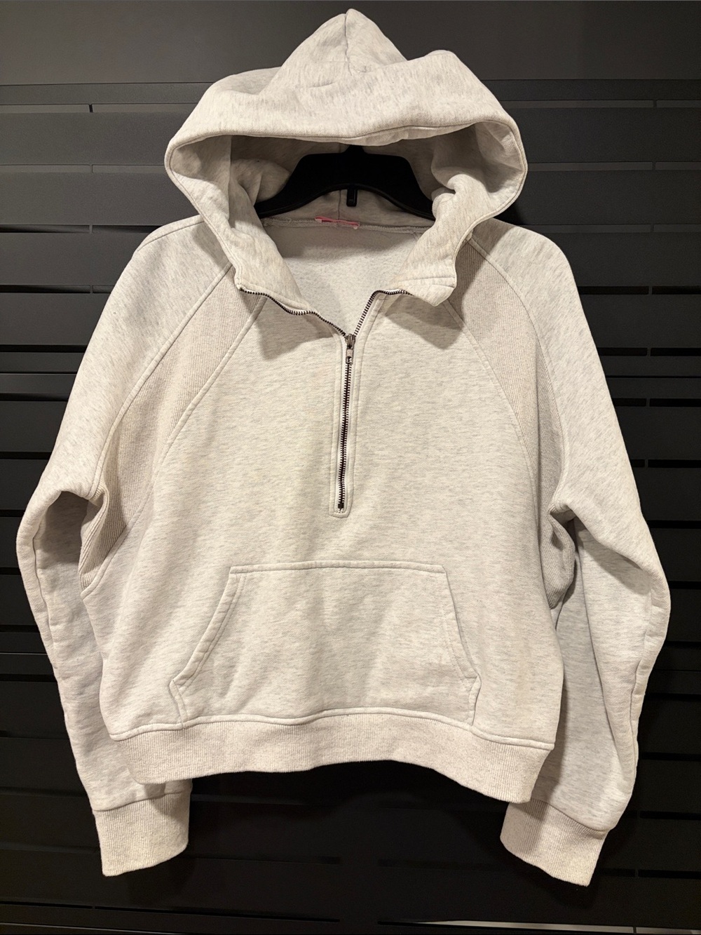 Pink Lily Light Heathered Gray Quarter Zip Hoodie - Picture 1 of 7